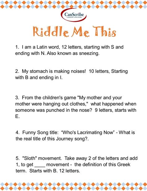 List Of Funny Riddles With Answers