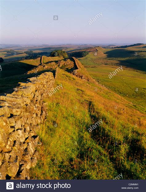 Hadrians Wall Northumberland England Stock Photo Alamy