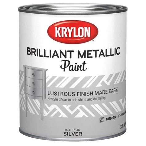 Krylon 1 Qt Brilliant Metallic Finish Silver Paint K02226000 14