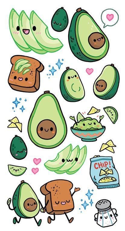 Stickers Avocado 12 Pack Cute Stickers Kawaii Stickers Cute Drawings