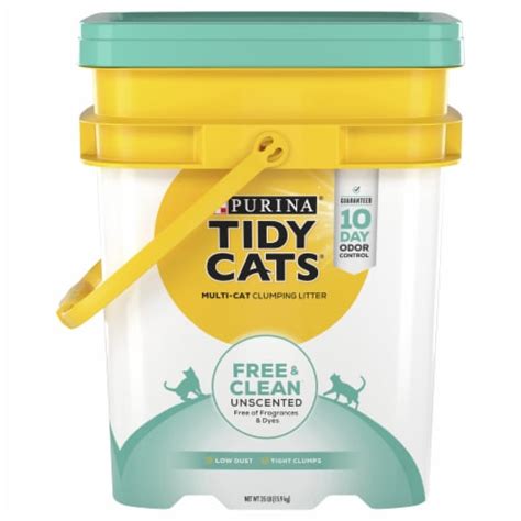 Purina Tidy Cats Free And Clean Unscented Multi Cat Litter 35 Lb Fry
