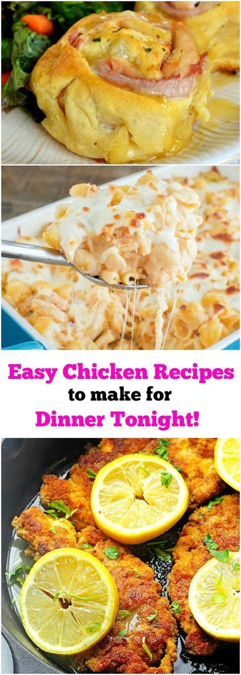 These simple dinner ideas are guaranteed winners! 17 Super Easy Chicken Recipes to Make for Dinner Tonight ...