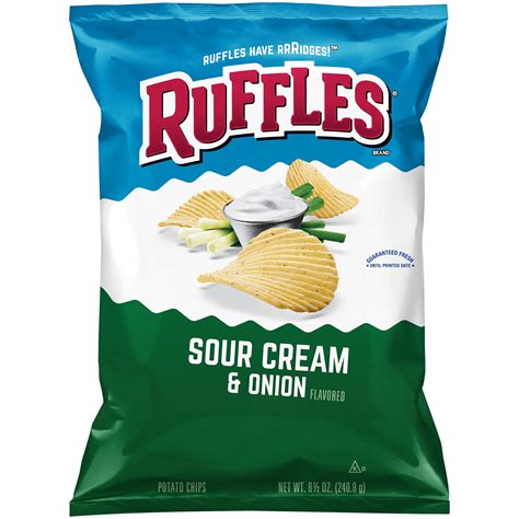 Bacon, ham, turkey, salami, pepperoni, or roast beef. Ruffles Sour Cream & Onion Potato Chips, 8.5 oz Bag ...
