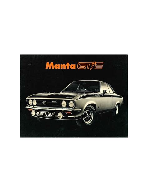 1974 Opel Manta Gte Brochure Dutch