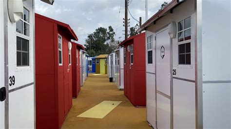 North Hollywood Homeless Tiny Homes Las Largest Community Of Tiny Homes For Homeless Opens In