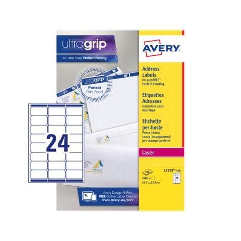 See all 9 brand new listings. Avery Addressing Labels Laser Jam-free 24 per Sheet 63 ...