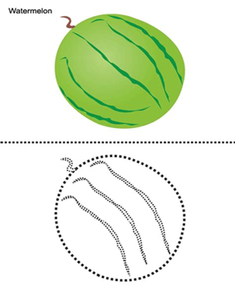 Watermelon Printable Coloring Worksheet