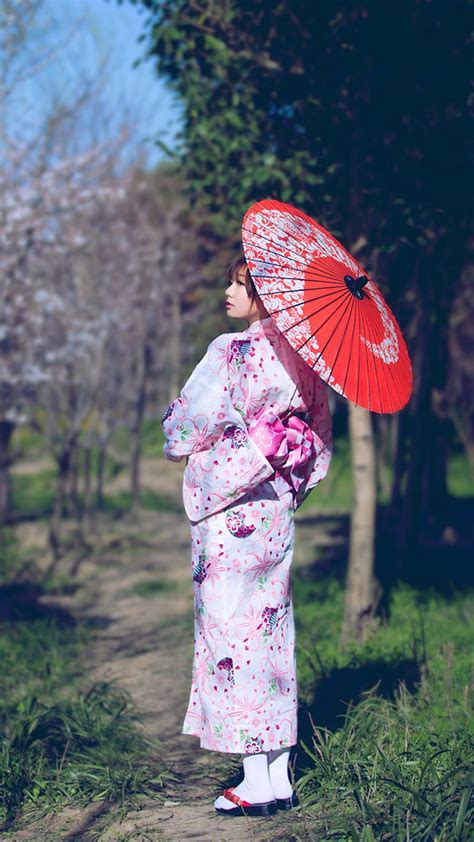 Beautiful Japanese Girl Kimono Umbrella Girls Hd Wallpaper Pxfuel