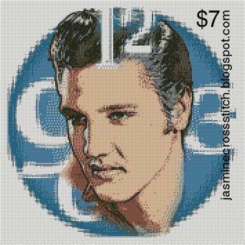 No other cross stitch supplies are included with this listing. a1171 elvis presley wall clock cross stitch | Jasmine ...