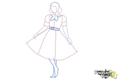 How to draw a dress for kids dress drawing for kids | dress coloring pages for kids print our free coloring. How to Draw a Girl In a Dress Easy - DrawingNow