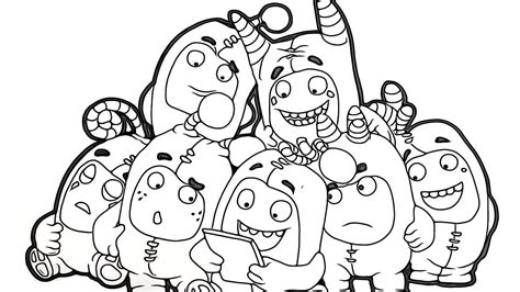 Oddbods Coloring Pages Printable  Coloring Pages Oddbods How To Paint