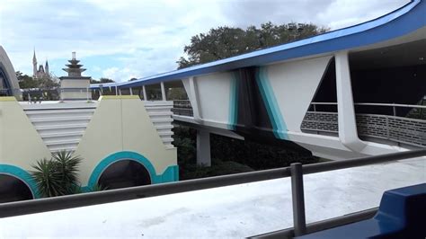 Tomorrowland Transit Authority Peoplemover Ride With Lights On Space