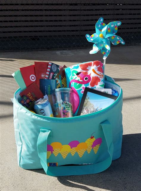 If you haven't guess it.i love the dollar tree. Teacher end of year summer basket! Includes a framed ...