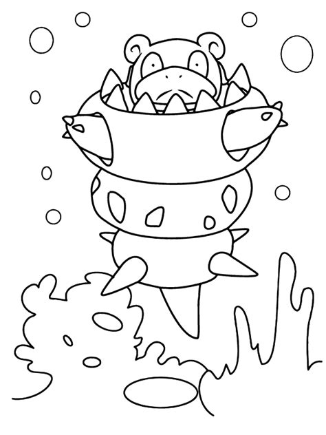 Mega Slowbro Pokemon Mega Evolution Coloring Page Free Printable