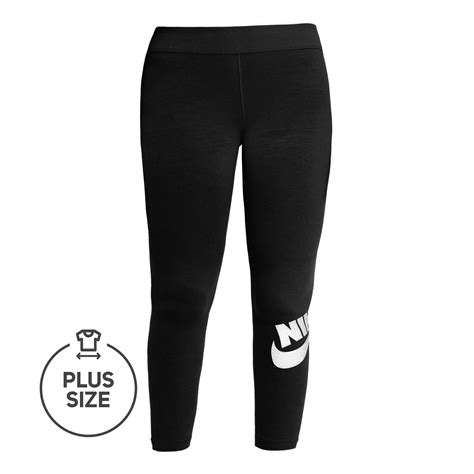 Nike Sportswear Essential Futura Plus Size Tight Damen Schwarz Weiß