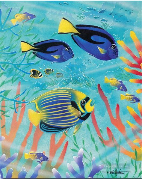 Sea Life World Painting In Oil For Sale