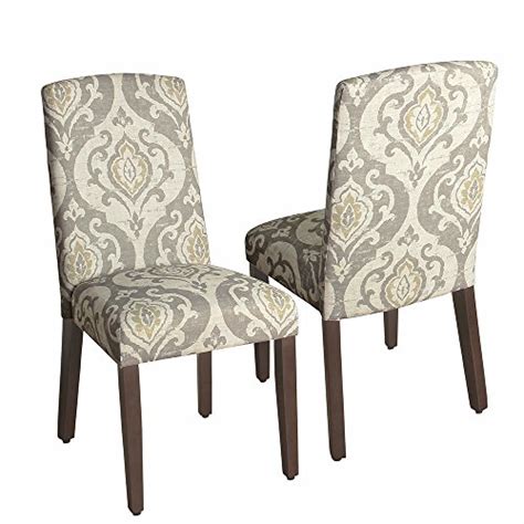 Homepop Home Decor Upholstered Patterned Parsons Dining Chairs Set Of