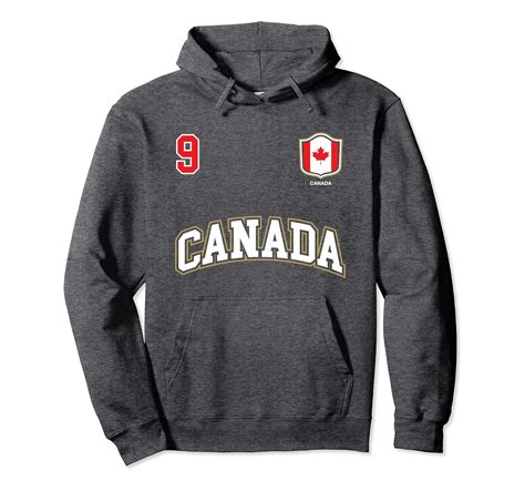 Canada Hoodie Number 9 Canadian Team Sports Hockey Soccer 4lvs 4loveshirt