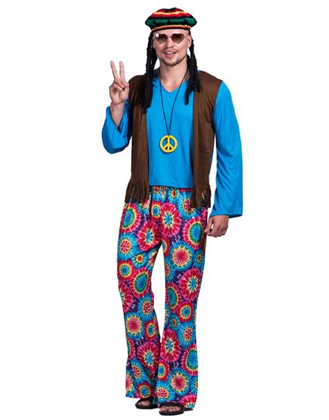 Men 60s Retro Hippie Peace And Love Free Vest Costume Carnival Party Vintage Adult Male Outfits