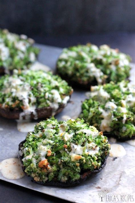 The most valuable player in this dish is my homemade peanut sauce, which has a ton of fresh garlic and ginger for the ultimate umami flavor. Broccoli-Stuffed Portabello Mushrooms with Dijon-Cheddar Sauce #mushroom #recipe | Recipes ...