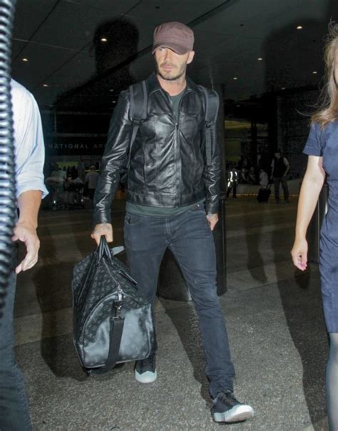 David Beckham Spotted In Ben Sherman Saint Laurent And Louis Vuitton