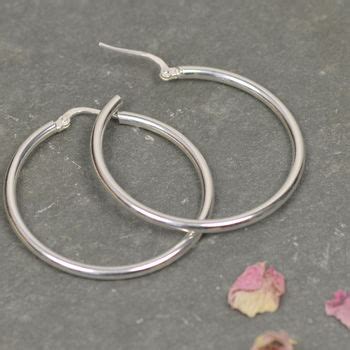 Medium Silver Hoop Earrings By Tigerlily Jewellery Notonthehighstreet Com