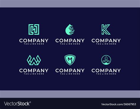 Set Inspiration Company Business Logo Design Vector Image