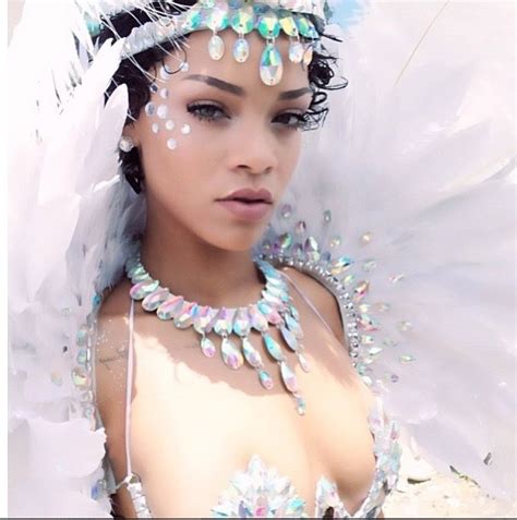 Rihanna Shines Bright Like A Diamond Wearing Nothing But Shimmery Bra And Panties Just Oozing