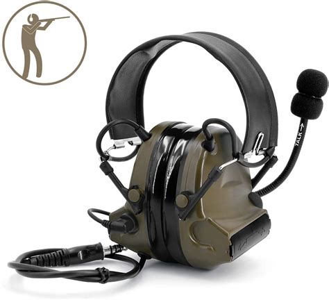 Toennesen Electronic Tactical Headphones With Microphone Noise Reduction And Hearing Protection