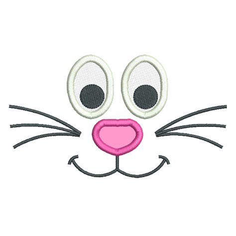 See more ideas about bunny face paint, bunny face, face. Easter Bunny Face Applique Machine Embroidery Design ...