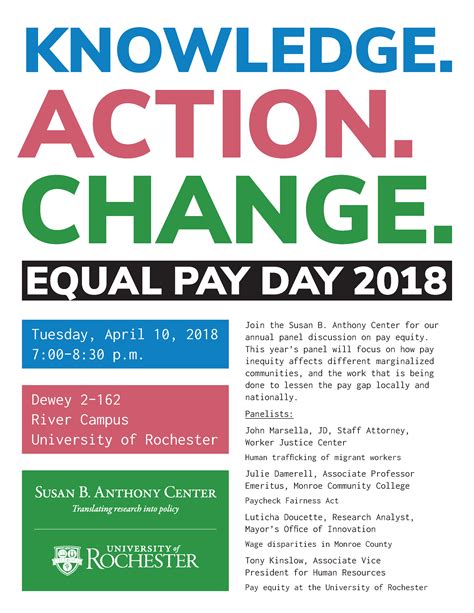 At cisco, fair pay is created every day. 2018 Equal Pay Day Event | The Susan B. Anthony Center