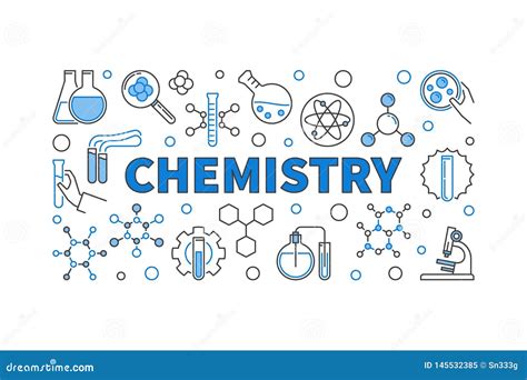 Chemistry Banner Science Alphabet Vector Illustration Cartoondealer