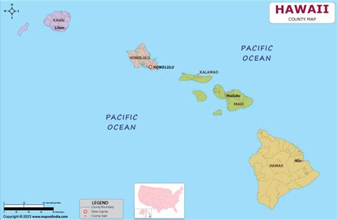 Hawaii Map Map Of Hawaii Hi State With County