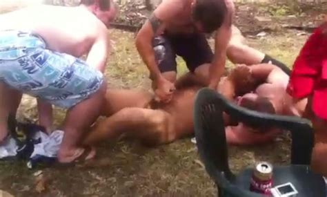 Men Stripped Naked By Friends