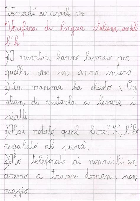L'insegnante di scuola primaria svolge la sua attività prevalentemente nelle scuole statali o migliorare il comportamento degli studenti spiegando loro quali sono le buone abitudini da adottare. Verifica di lingua italiana: corretto uso della lettera h ...