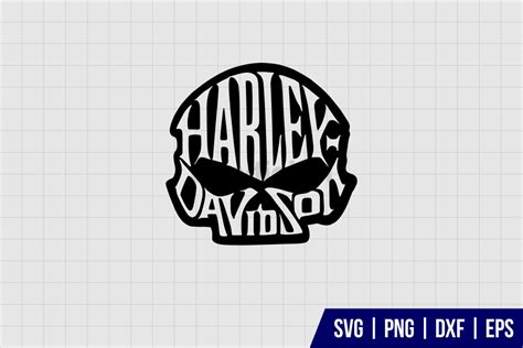 Harley Davidson Skull SVG Gravectory
