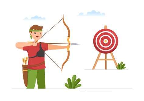 Premium Archery Illustration Pack From Sports And Games Illustrations