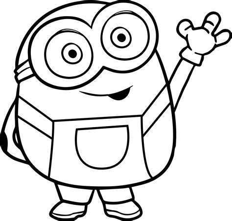 Minion Bob Drawing Free Download On Clipartmag