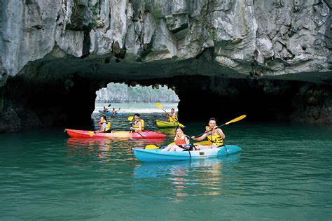 The winter in halong bay lasts from november to march, leading to cold weather, especially in january and february; Explore Dark and Bright cave in HalongV'Spirit Cruises