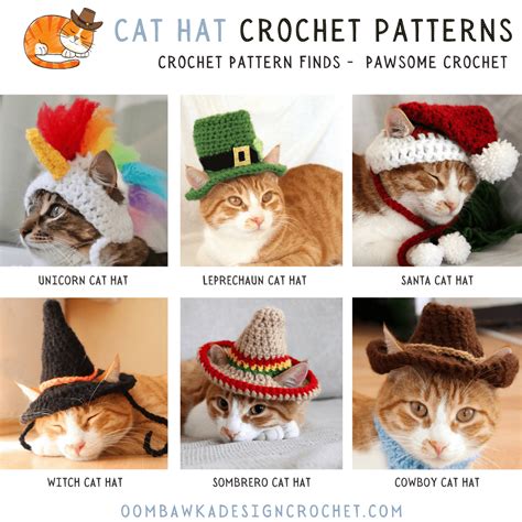 Cat Hat Crochet Patterns Oombawka Design Crochet