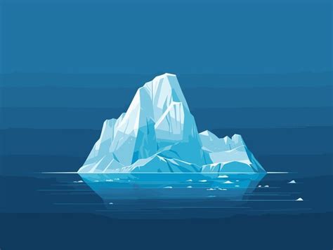 Premium Vector Iceberg Flat Illustration Minimalism High Resolution