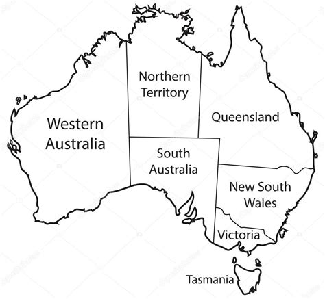 Australia Territories Outline Stock Vector Image By ©davidscar 66556063