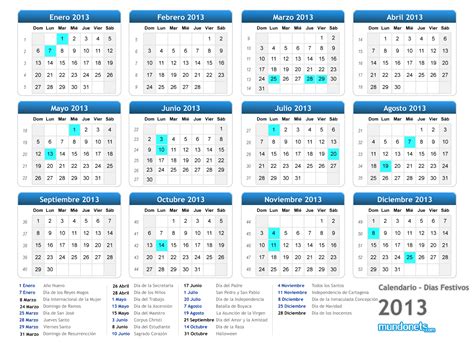 Calendario 2013 Mundonets