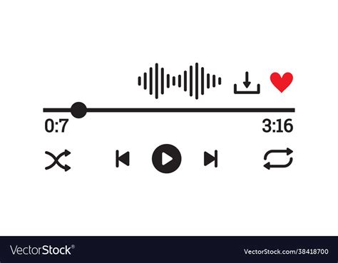 Music Player Buttons Royalty Free Vector Image