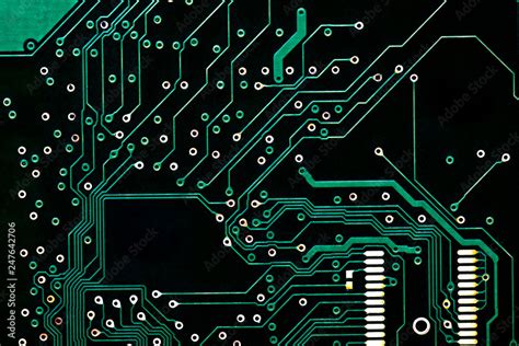 Black Computer Circuit Board Pattern Background Texture For Design