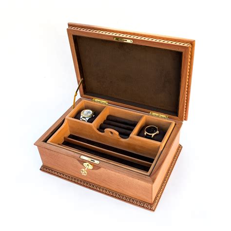 Jewelry Box With Tray Lock And Key Mens Jewelry Box Etsy Australia