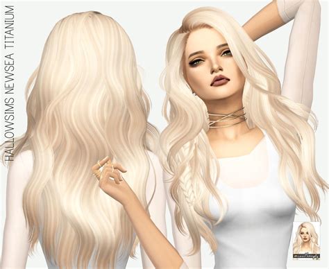 Ts4 Hallowsims Newsea Titanium Solids Sims Hair Sims 4 Womens