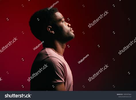 Side View African Handsome Young Man Stock Photo 1395597662 Shutterstock