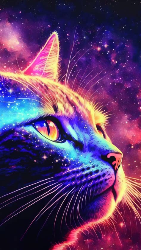 Gato Con Estrellas De Fondo Fondo De Pantalla 4k Ultra Hd Id11524