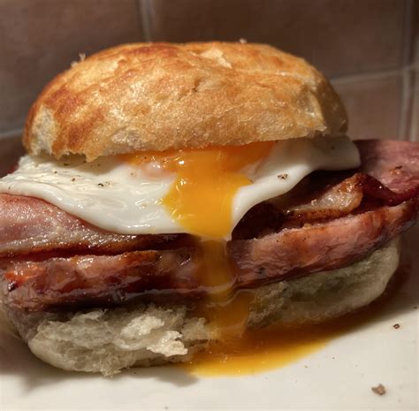 Just A Simple Sausage Bacon And Egg Breakfast Rollbapbarmcob Etc